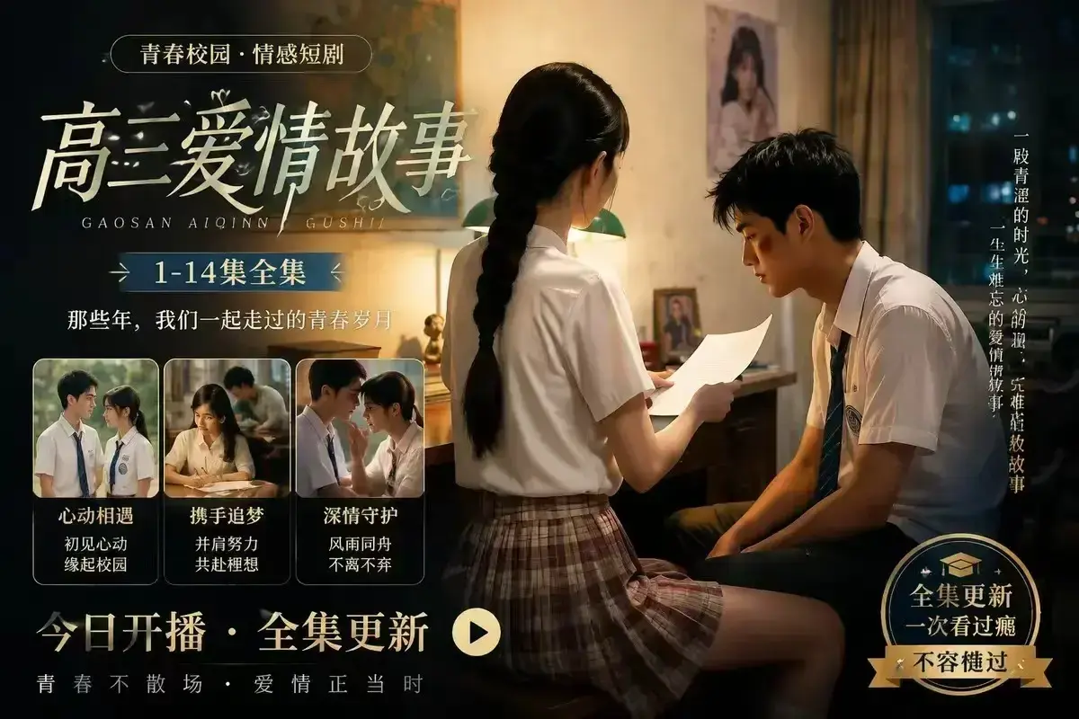 AI校园短剧《B中爱情故事》未删减完整版-4KHDR画质-百度网盘在线秒存-高清观看《B中爱情故事》每集都戳心